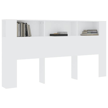 Hoofdbordkast 200x18,5x104,5 cm wit Wit