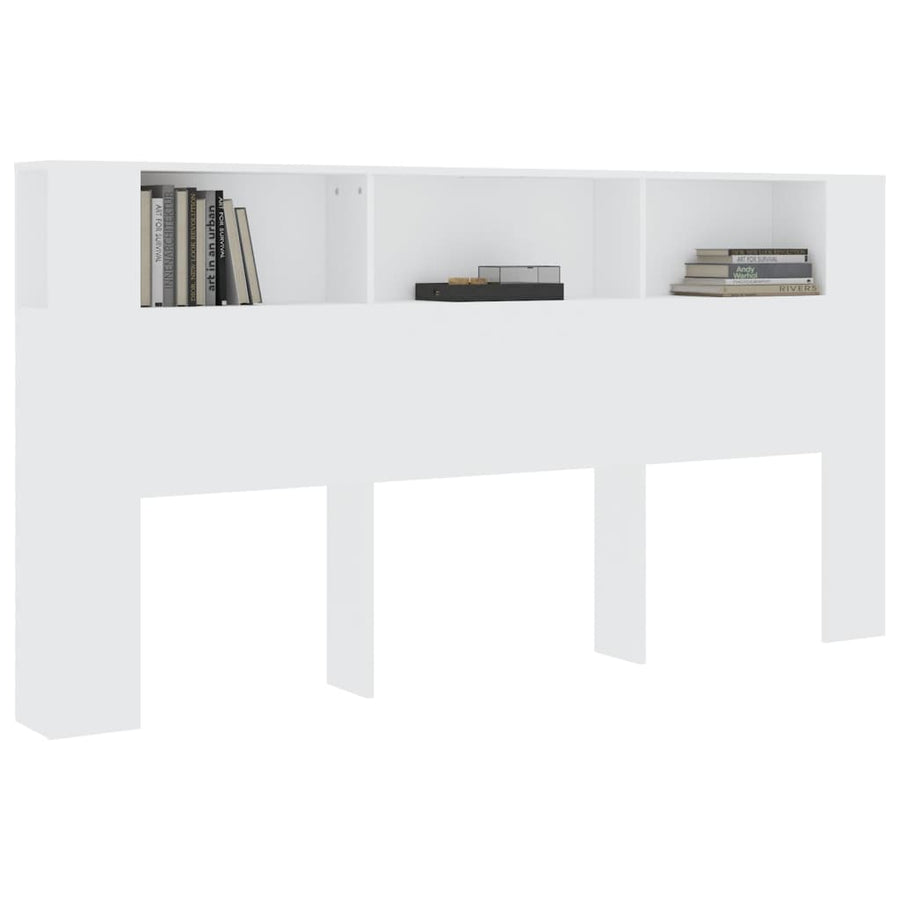 Hoofdbordkast 200x18,5x104,5 cm wit Wit