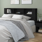 Headboard cabinet 200x18.5x104.5 cm black