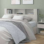Headboard cabinet 200x18.5x104.5 cm concrete grey
