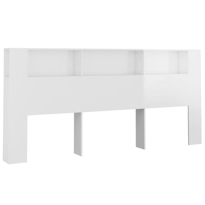 Hoofdbordkast 220X18,5X104,5 Cm Hoogglans Wit