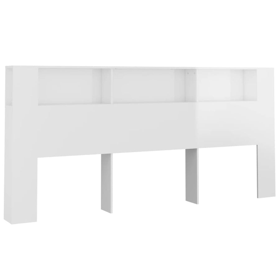 Hoofdbordkast 220X18,5X104,5 Cm Hoogglans Wit