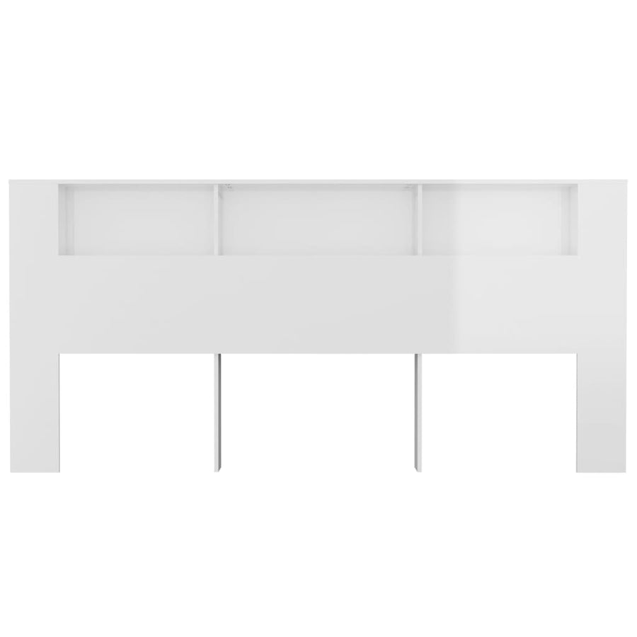 Hoofdbordkast 220X18,5X104,5 Cm Hoogglans Wit