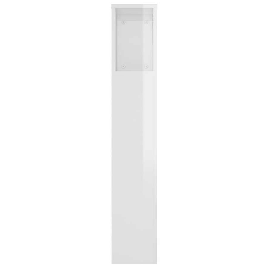 Hoofdbordkast 220X18,5X104,5 Cm Hoogglans Wit