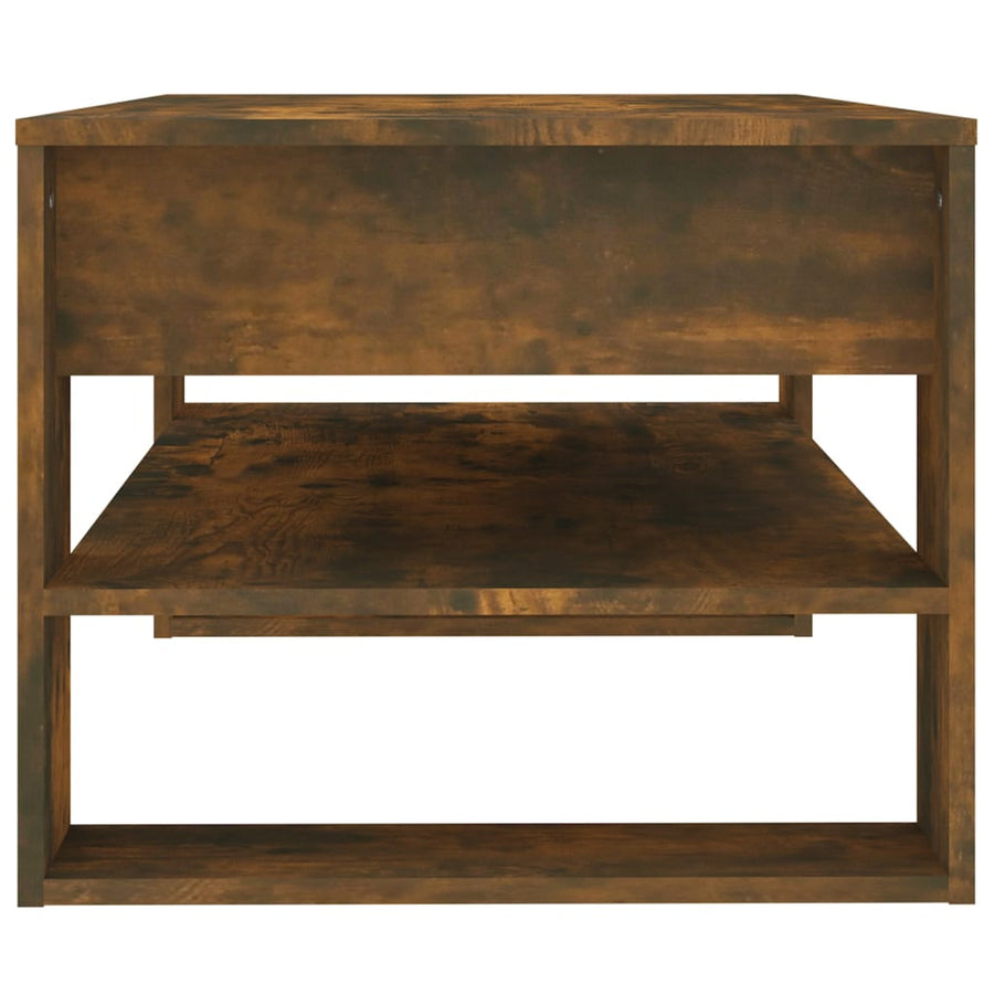 Salontafel 02X55X45 Cm Bewerkt Hout Kleurig Gerookt eiken