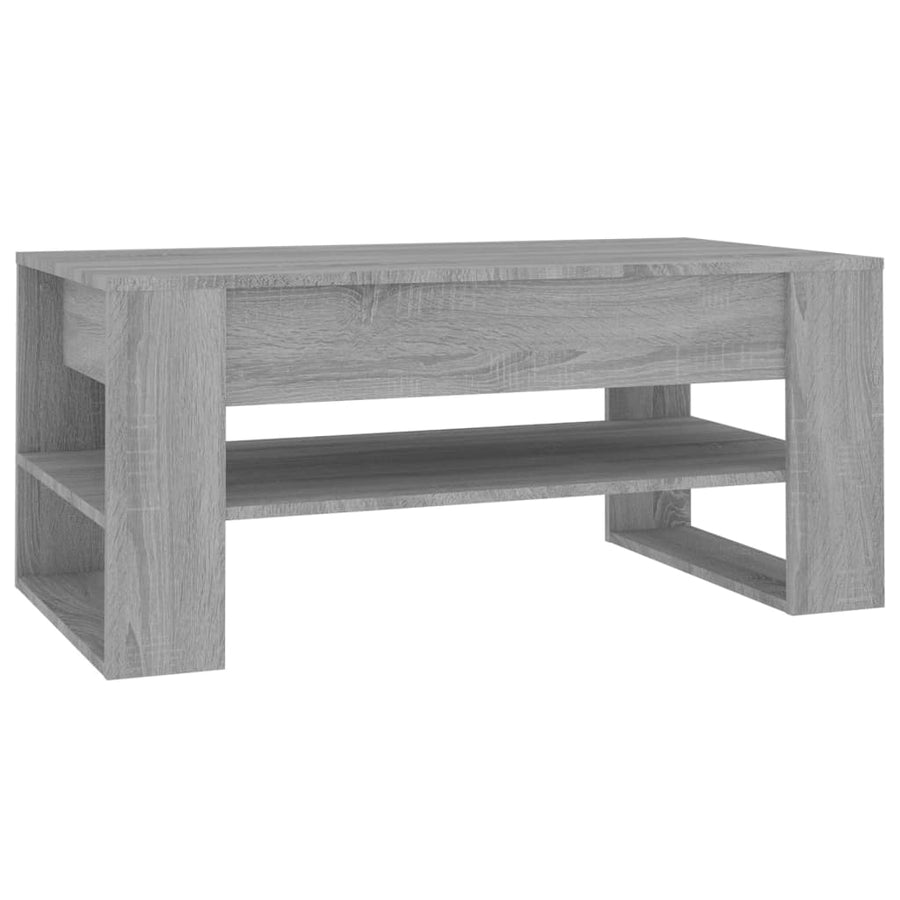 Salontafel 02X55X45 Cm Bewerkt Hout Eikenkleurig Grijs sonoma