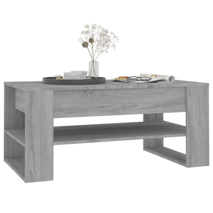 Salontafel 02X55X45 Cm Bewerkt Hout Eikenkleurig Grijs sonoma