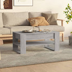 Coffee table 102x55x45 cm engineered wood grey Sonoma oak