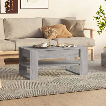Salontafel 02X55X45 Cm Bewerkt Hout Eikenkleurig Grijs sonoma