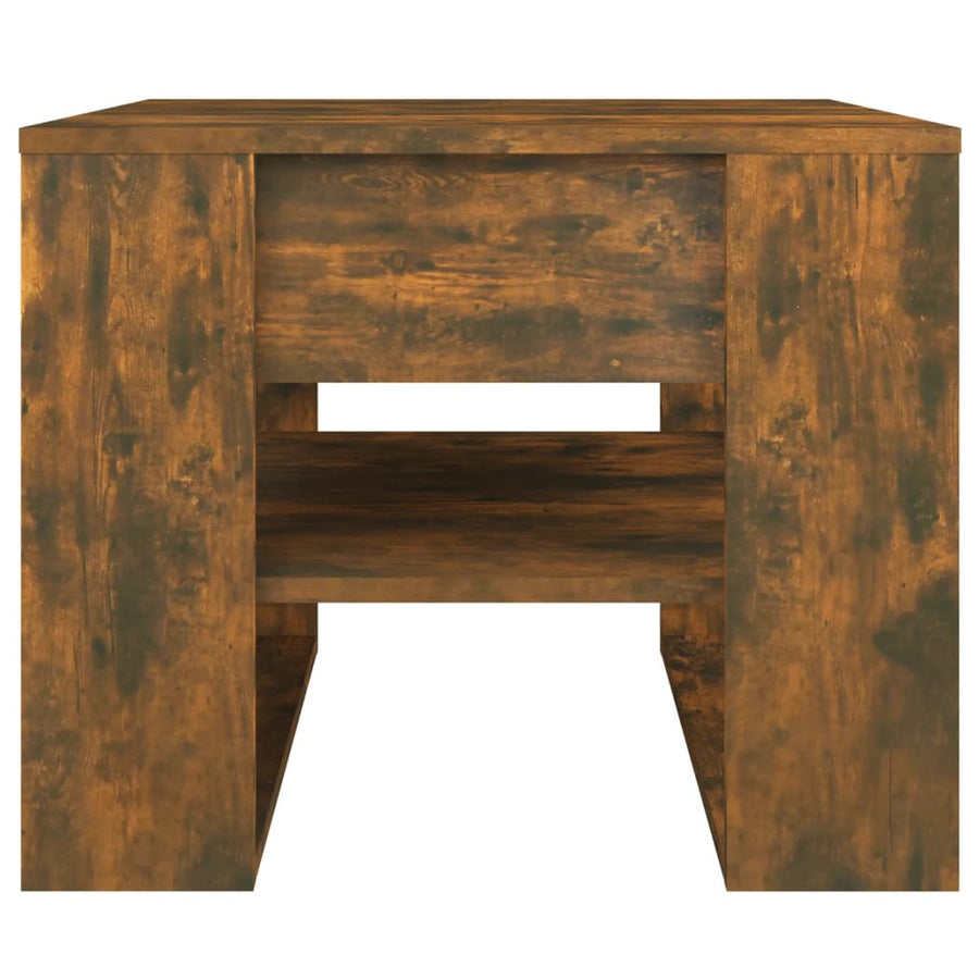 Salontafel 55,5X55X45 Cm Bewerkt Hout Kleurig Gerookt eiken