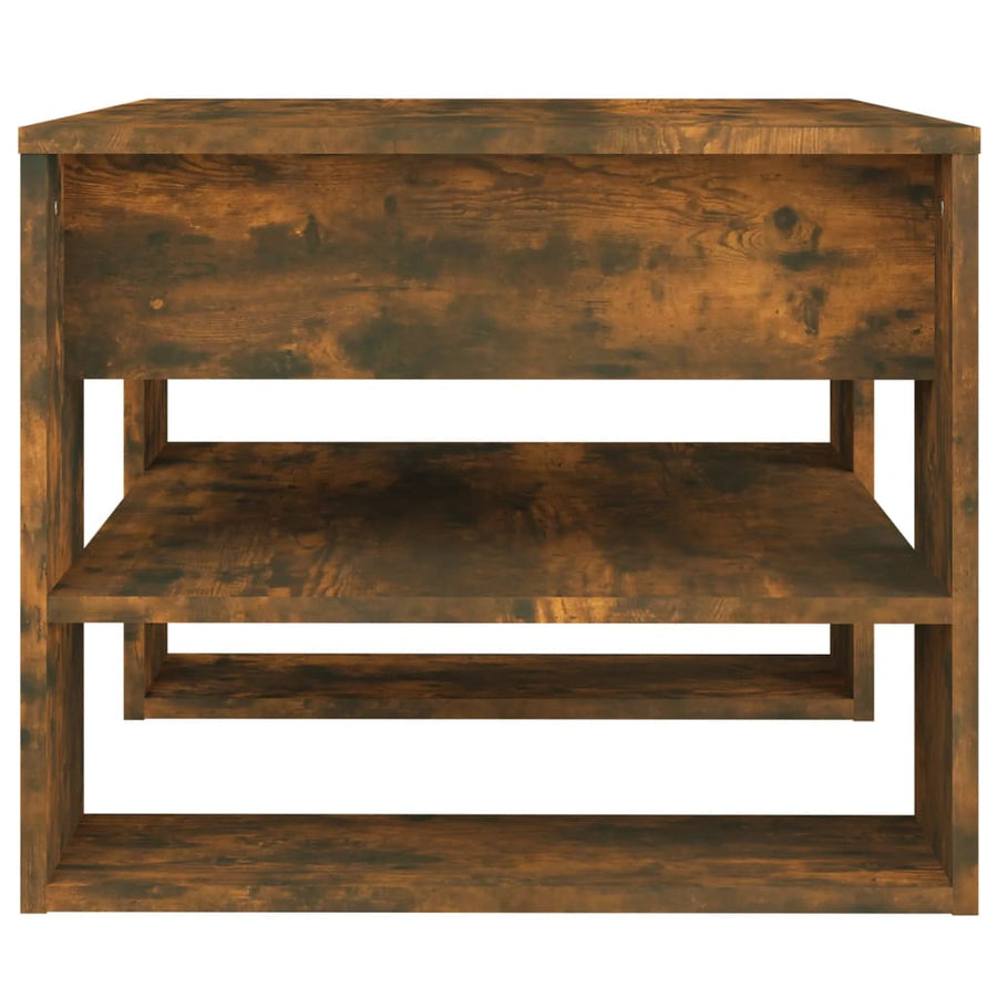 Salontafel 55,5X55X45 Cm Bewerkt Hout Kleurig Gerookt eiken