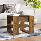 Coffee table 55.5x55x45 cm treated wood smoked oak-colored