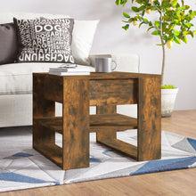 Salontafel 55,5X55X45 Cm Bewerkt Hout Kleurig Gerookt eiken