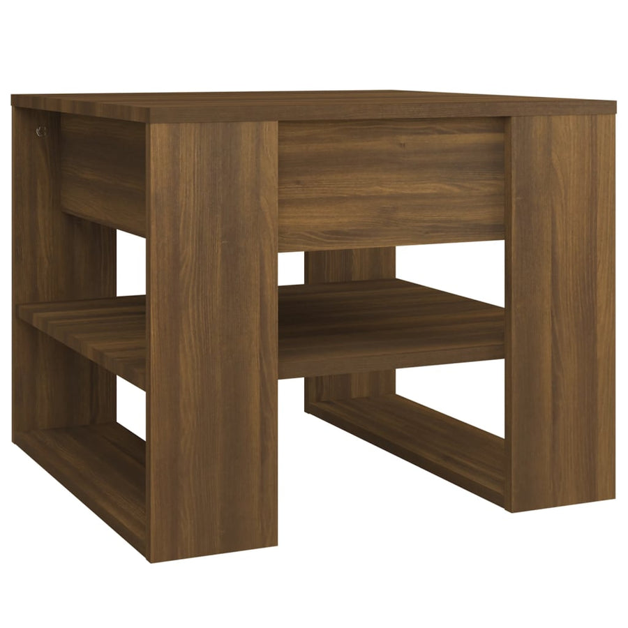 Salontafel 55,5X55X45 Cm Bewerkt Hout Bruineikenkleurig bruin eikenkleur