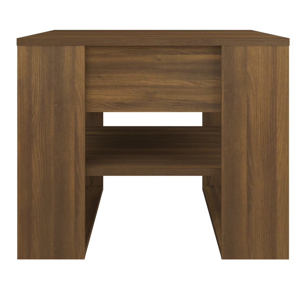 Salontafel 55,5X55X45 Cm Bewerkt Hout Bruineikenkleurig bruin eikenkleur