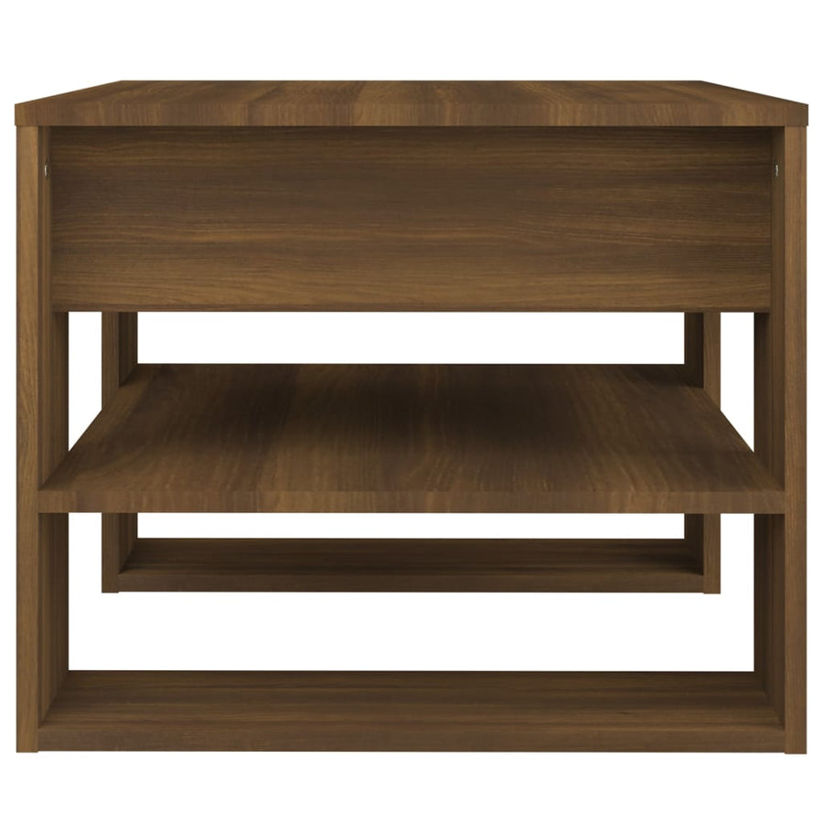 Salontafel 55,5X55X45 Cm Bewerkt Hout Bruineikenkleurig bruin eikenkleur