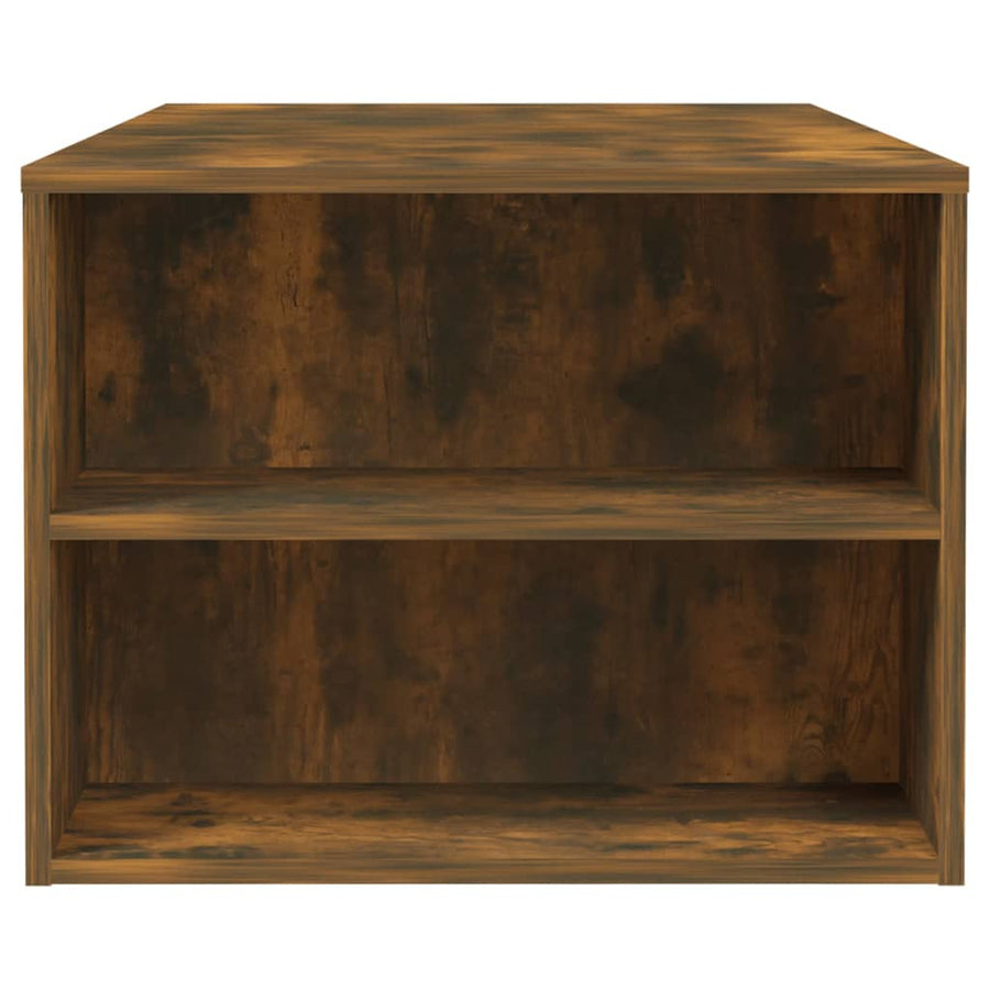 Salontafel 02X55X42 Cm Bewerkt Hout Kleurig Gerookt eiken