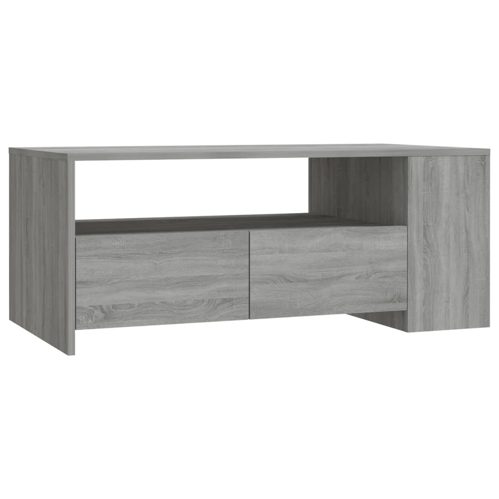 Salontafel 02X55X42 Cm Bewerkt Hout Eikenkleurig Grijs sonoma