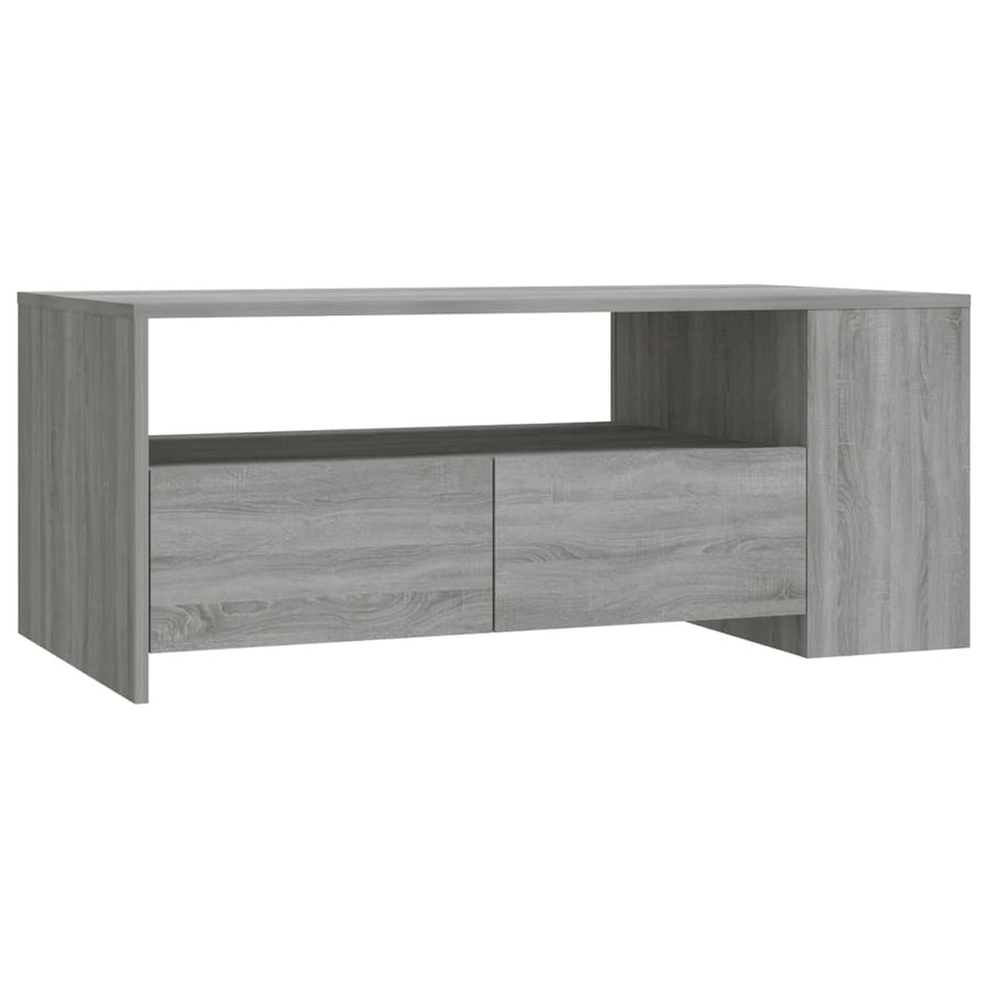 Salontafel 02X55X42 Cm Bewerkt Hout Eikenkleurig Grijs sonoma
