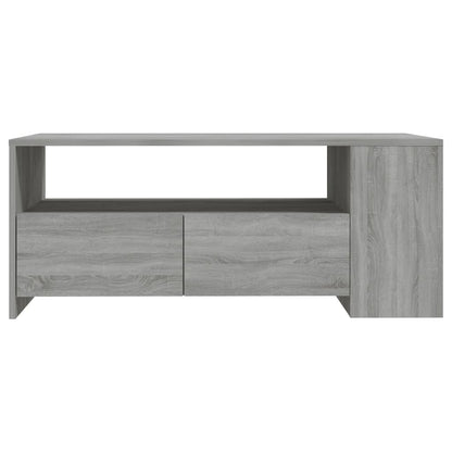 Salontafel 02X55X42 Cm Bewerkt Hout Eikenkleurig Grijs sonoma