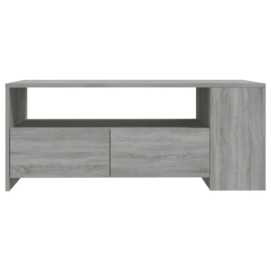 Salontafel 02X55X42 Cm Bewerkt Hout Eikenkleurig Grijs sonoma