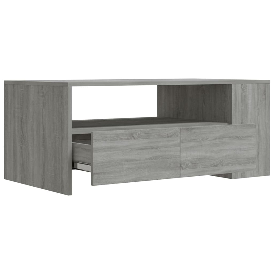 Salontafel 02X55X42 Cm Bewerkt Hout Eikenkleurig Grijs sonoma