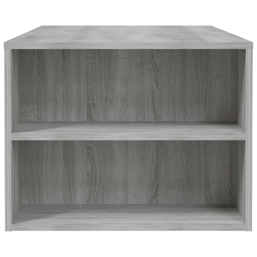Salontafel 02X55X42 Cm Bewerkt Hout Eikenkleurig Grijs sonoma