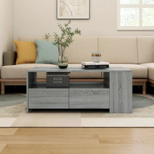 Salontafel 02X55X42 Cm Bewerkt Hout Eikenkleurig Grijs sonoma