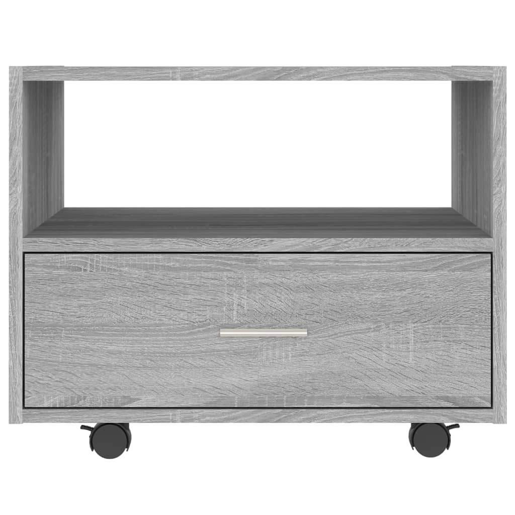 Salontafel 55X55X40 Cm Bewerkt Hout Eikenkleurig Grijs sonoma