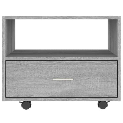 Salontafel 55X55X40 Cm Bewerkt Hout Eikenkleurig Grijs sonoma