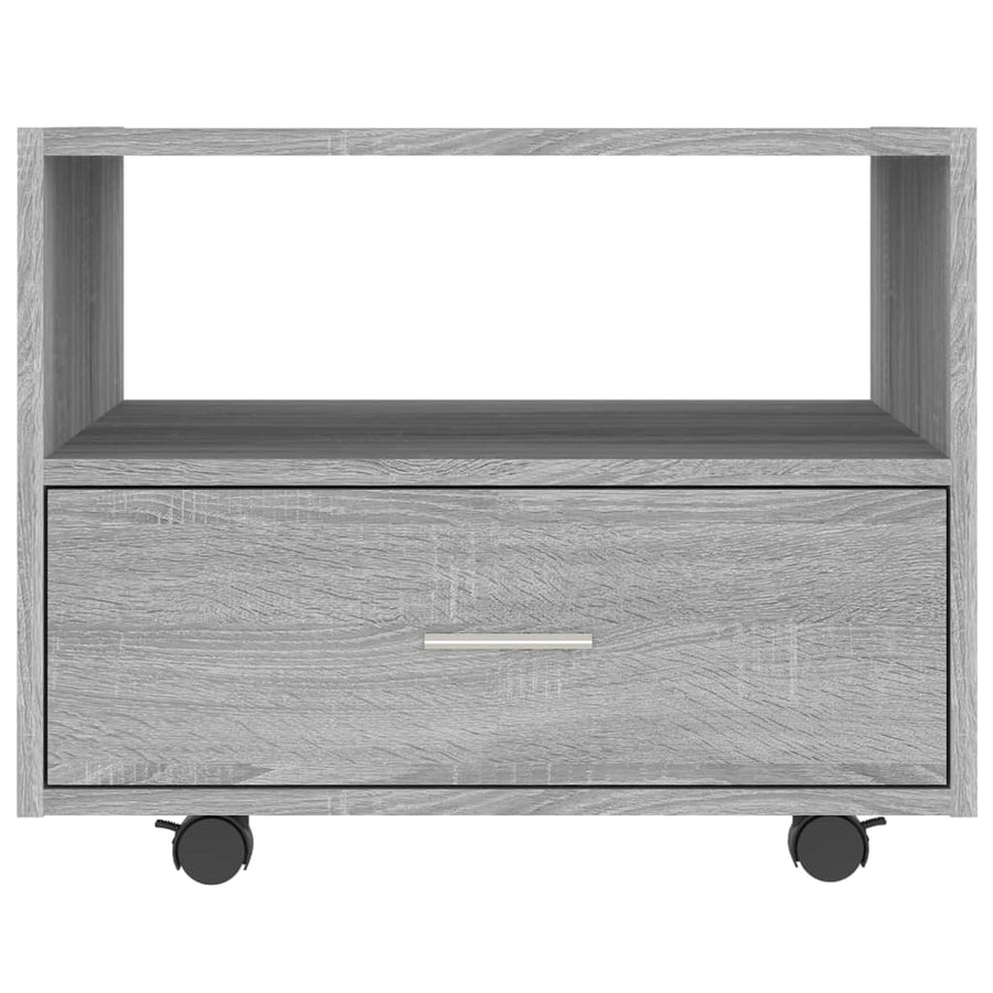 Salontafel 55X55X40 Cm Bewerkt Hout Eikenkleurig Grijs sonoma