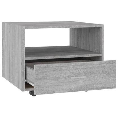 Salontafel 55X55X40 Cm Bewerkt Hout Eikenkleurig Grijs sonoma