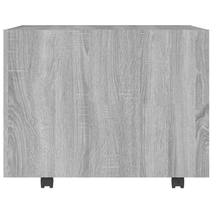 Salontafel 55X55X40 Cm Bewerkt Hout Eikenkleurig Grijs sonoma
