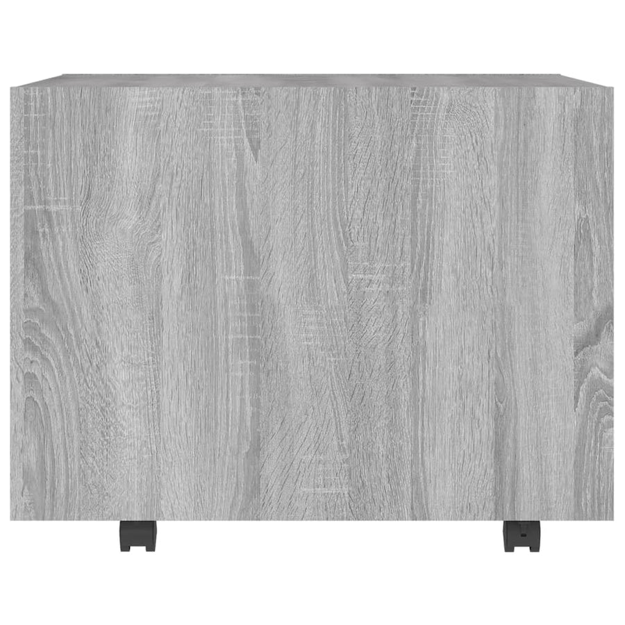 Salontafel 55X55X40 Cm Bewerkt Hout Eikenkleurig Grijs sonoma