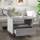 Coffee table 55x55x40 cm engineered wood grey sonoma oak finish