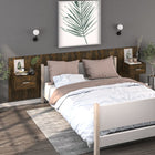 Nightstands 2 pcs wall-mounted smoked oak-colored