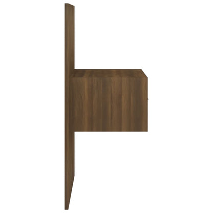 Nachtkastje Wandgemonteerd Bruineikenkleurig 1 bruin eikenkleur