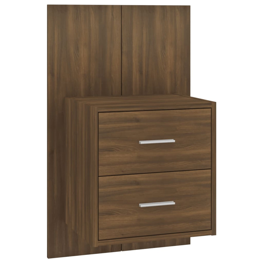 Nachtkastje Wandgemonteerd Bruineikenkleurig 1 bruin eikenkleur
