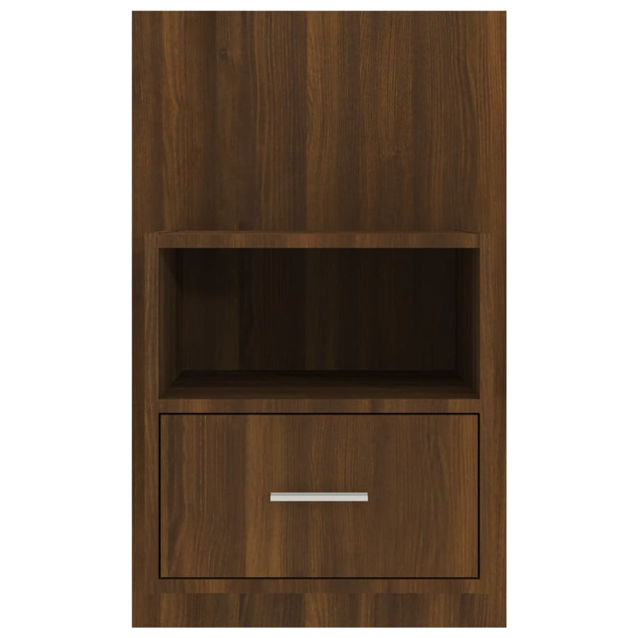 Nachtkastje Wandgemonteerd Bruineikenkleurig 1 bruin eikenkleur