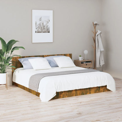 Hoofdbord 200X,5X80 Cm Bewerkt Hout Kleurig Gerookt eiken