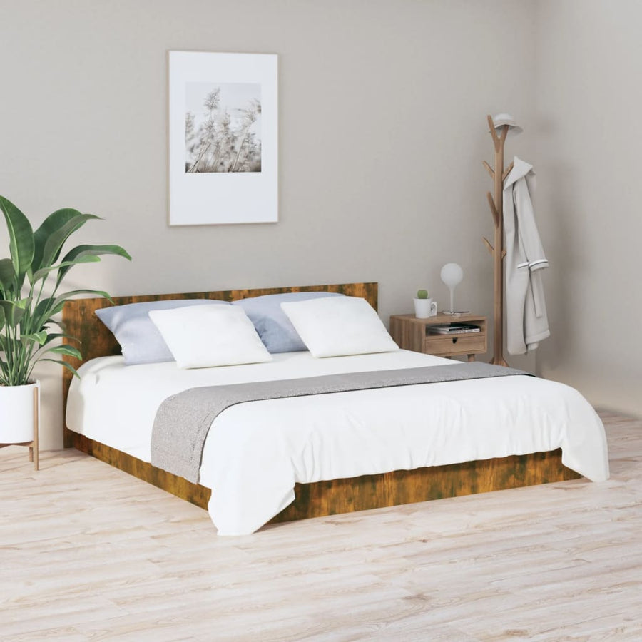 Hoofdbord 200X,5X80 Cm Bewerkt Hout Kleurig Gerookt eiken