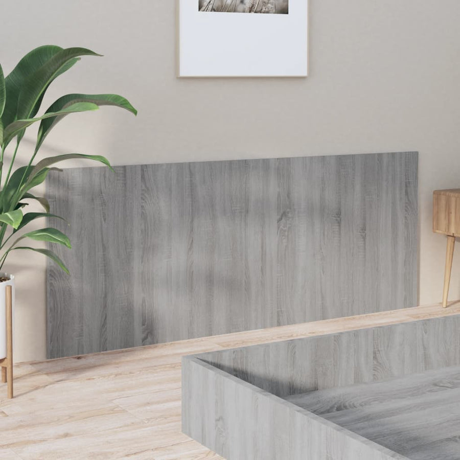 Hoofdbord 200X,5X80 Cm Bewerkt Hout Eikenkleurig Grijs sonoma