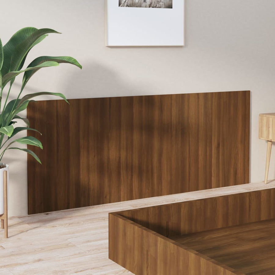Hoofdbord 200X1,5X80 Cm Bewerkt Hout Bruin Eikenkleur Bruineiken