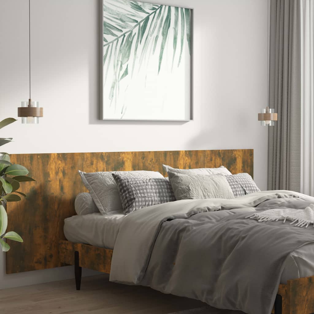 Hoofdbord Wandmodel 240X,5X80 Cm Bewerkt Hout Gerookt eiken