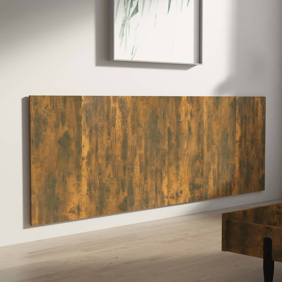 Hoofdbord Wandmodel 240X,5X80 Cm Bewerkt Hout Gerookt eiken