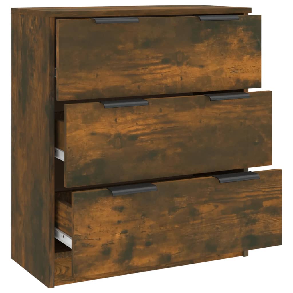 Dressoir 60X30X70 Cm Bewerkt Hout Kleurig Gerookt eiken