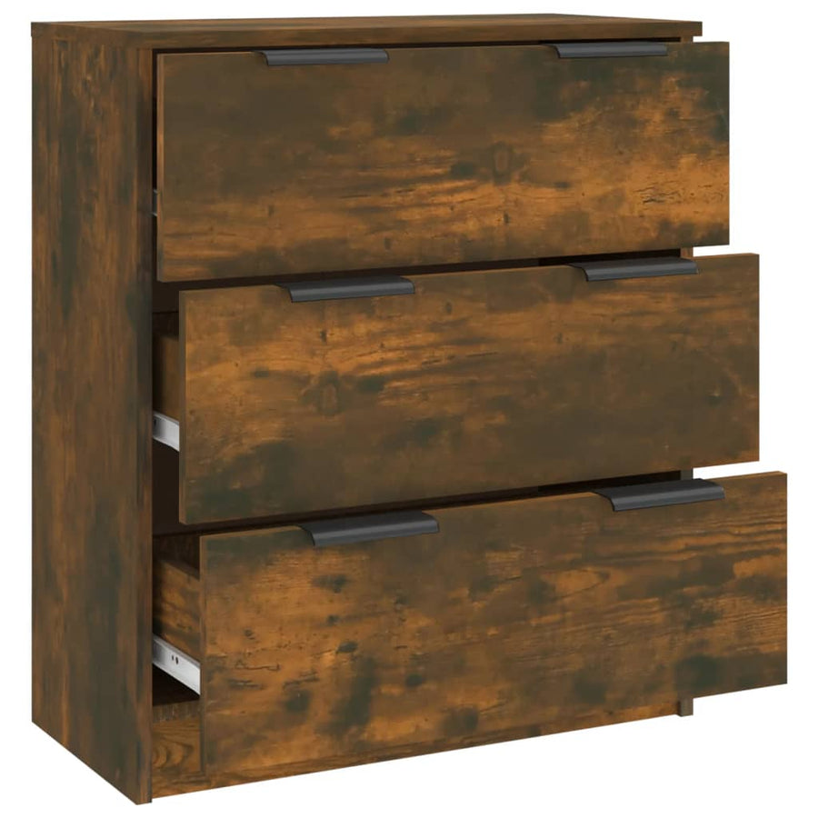Dressoir 60X30X70 Cm Bewerkt Hout Kleurig Gerookt eiken
