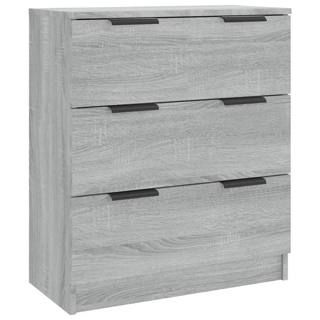 Dressoir 60X30X70 Cm Bewerkt Hout Eikenkleurig Grijs sonoma