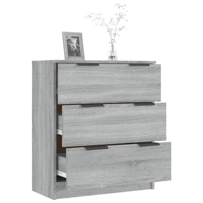 Dressoir 60X30X70 Cm Bewerkt Hout Eikenkleurig Grijs sonoma