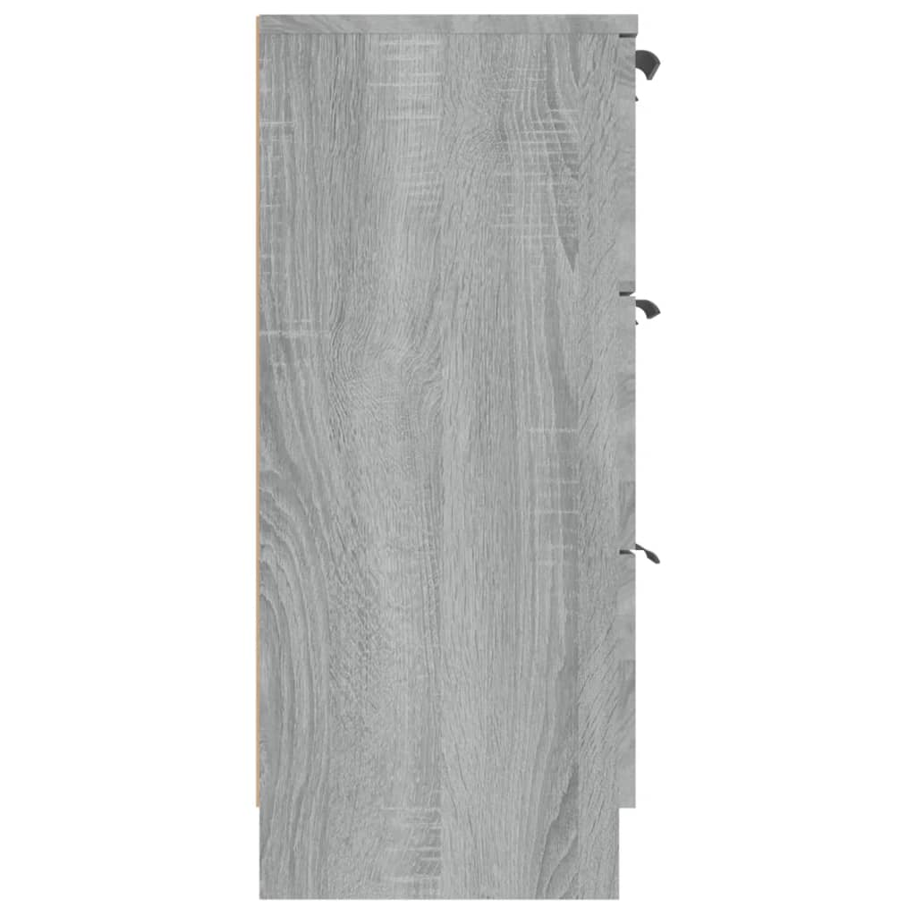 Dressoir 60X30X70 Cm Bewerkt Hout Eikenkleurig Grijs sonoma
